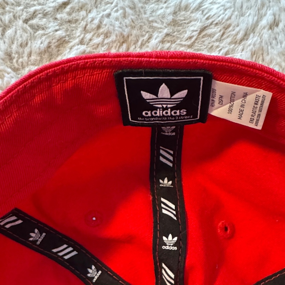 Adidas Red Cap with White Logo - Picture 2 of 4